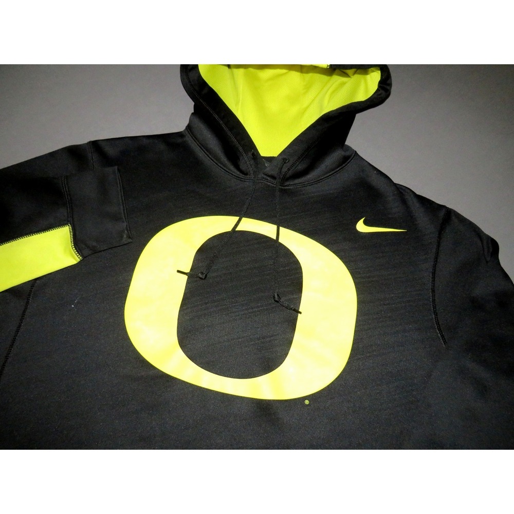 Nike Dri-Fit OREGON Ducks 100% Polyester‎ Pull Over Hoodie Sweatshirt Men's MED